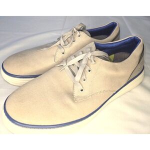 Skechers Mens Moreno Ederson Size‎ 14 Creme Color Canvas Loafer Lace Shoe  65981